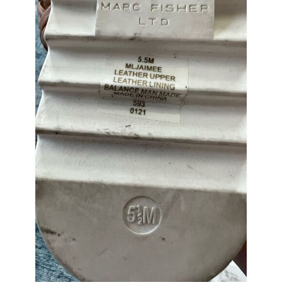 Marc Fisher Jaime Tan Brown Flat Espadrille Slip On Sandal Size 5.5 - Picture 6 of 6